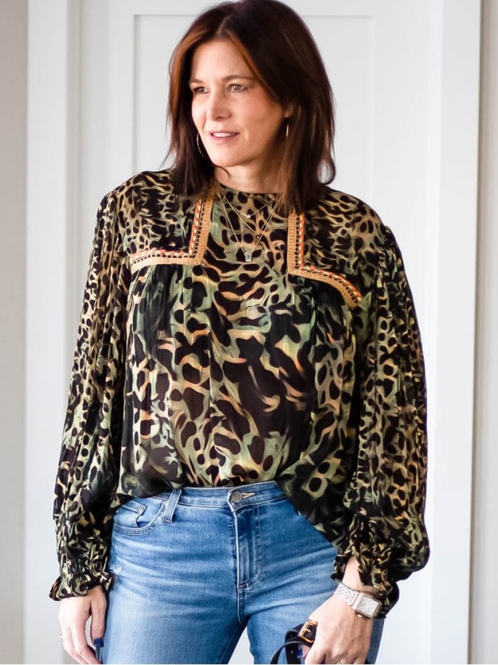 Anthropologie Bl-nk London Miranda Eclectic Peasant Blouse XL